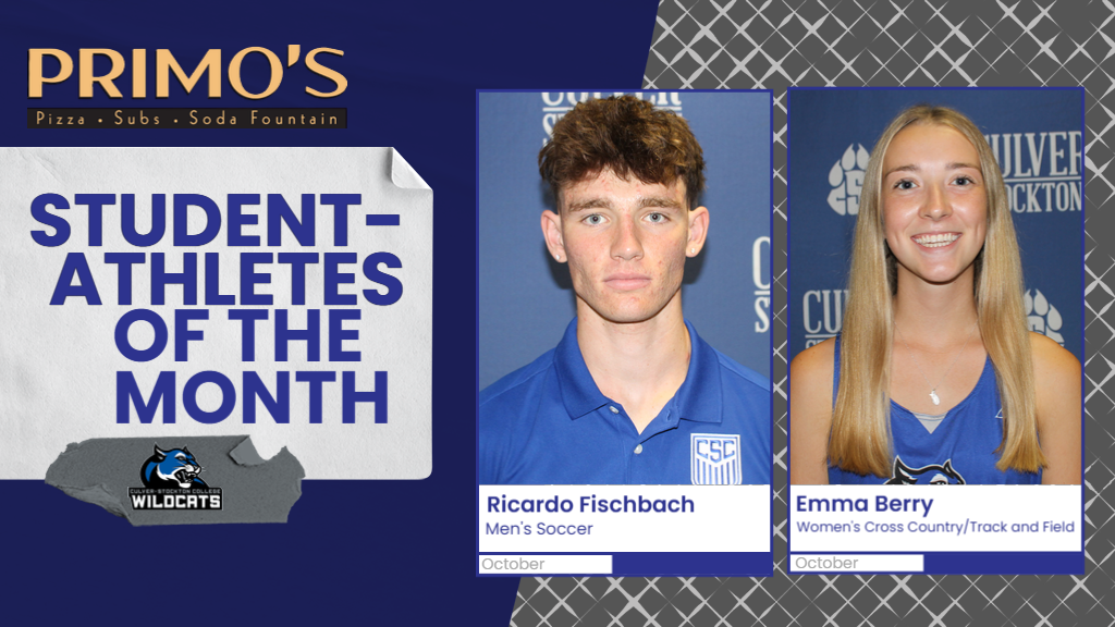 Fischbach, Berry Recognized as October's Student Athletes of the Month