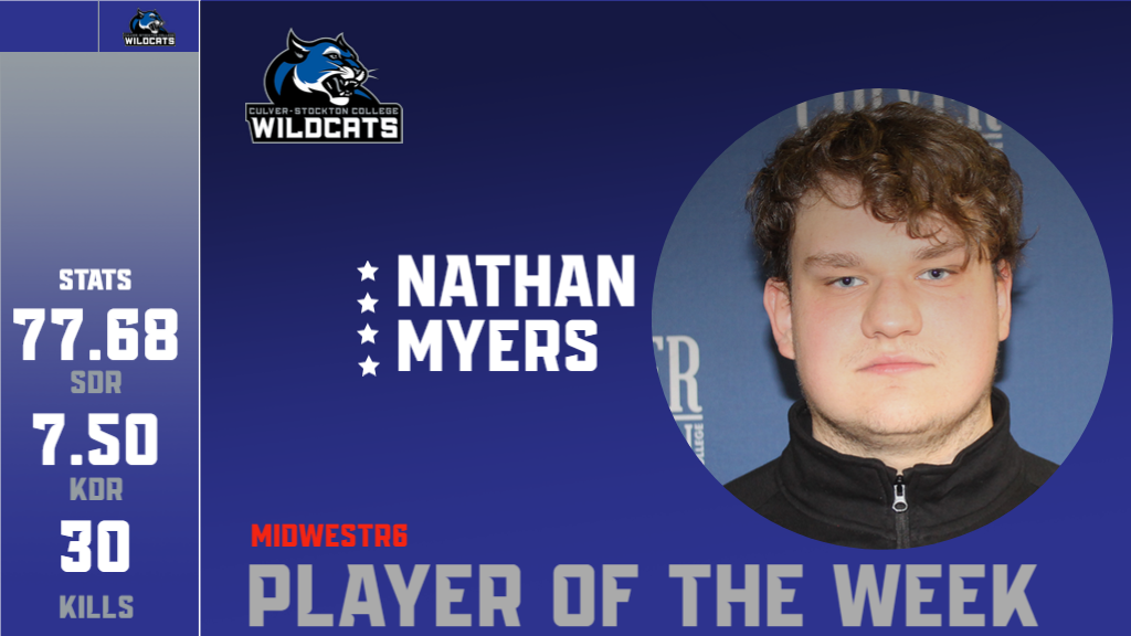 Myers Named MidwestR6 Player of the Week